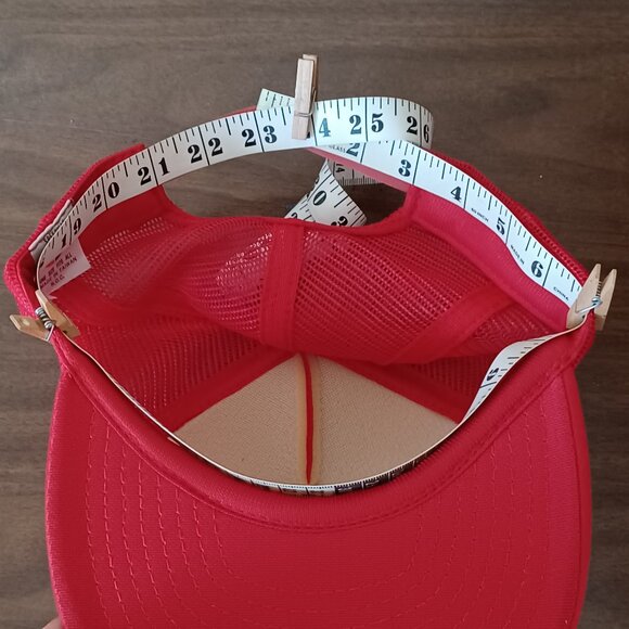 Vintage 1980s Speedway Harvard Veritas Red Trucker Hat Snapback Cap - Picture 10 of 10